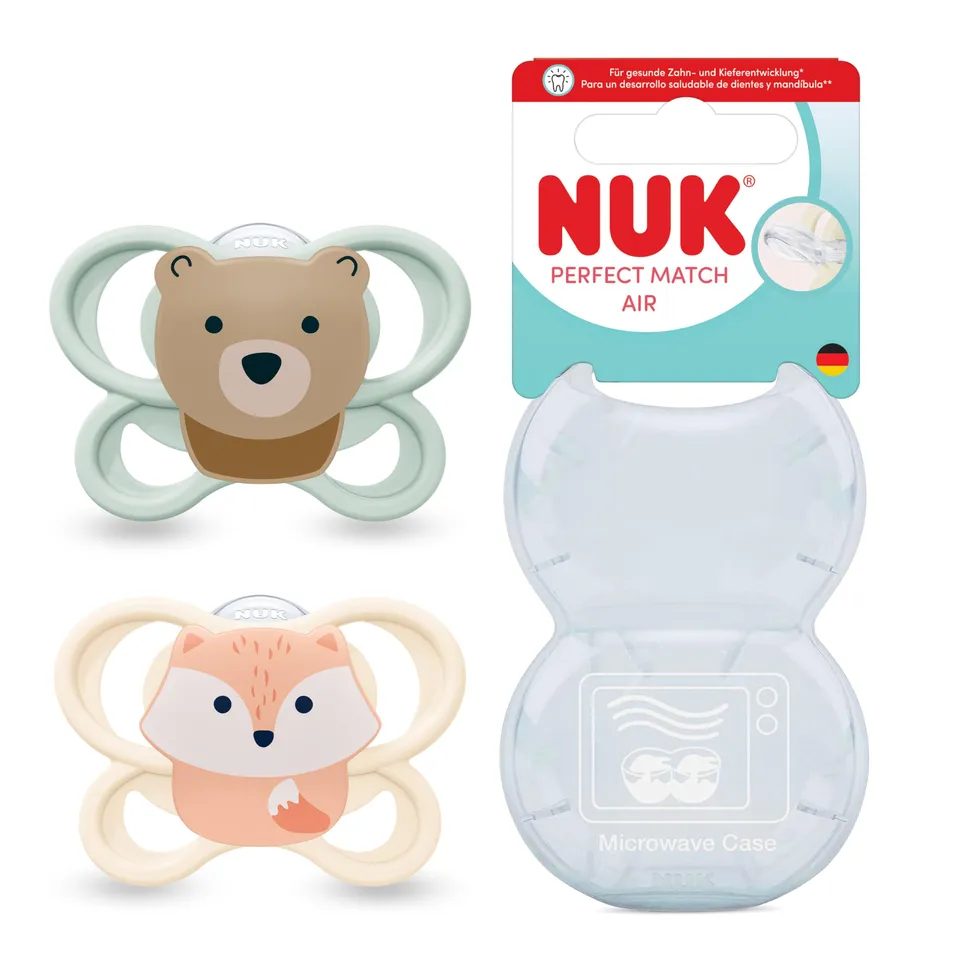 nuk-perfect-match-air-baby-schnuller-0-6-monate-kiefergerecht-bel-ftet-95-akzept image 1